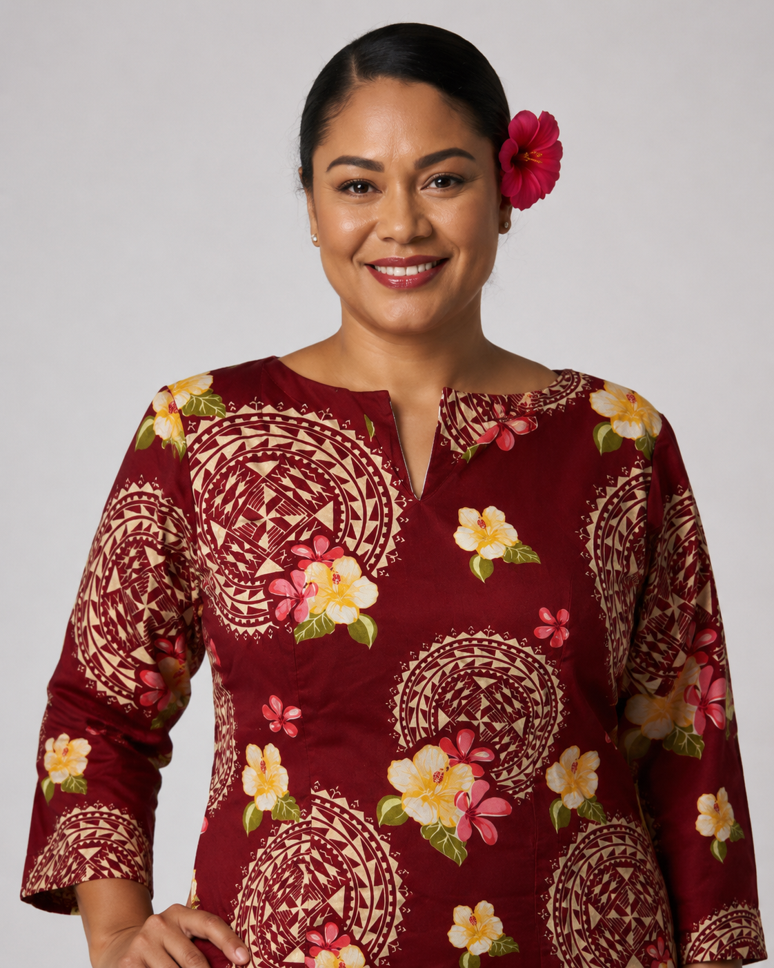 Aisokula 3/4 Formal Domoni Print Ladies Dress
