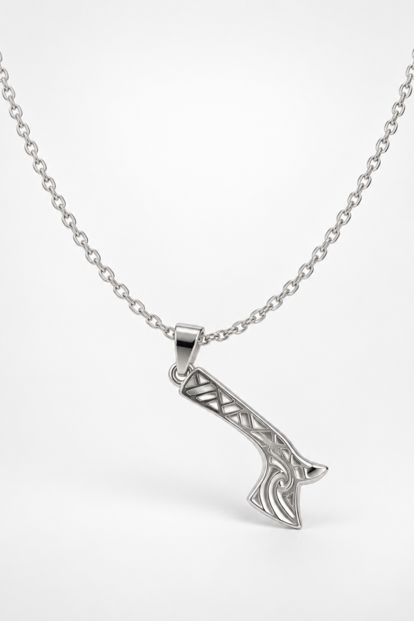 Necklace Brass Slv War-club