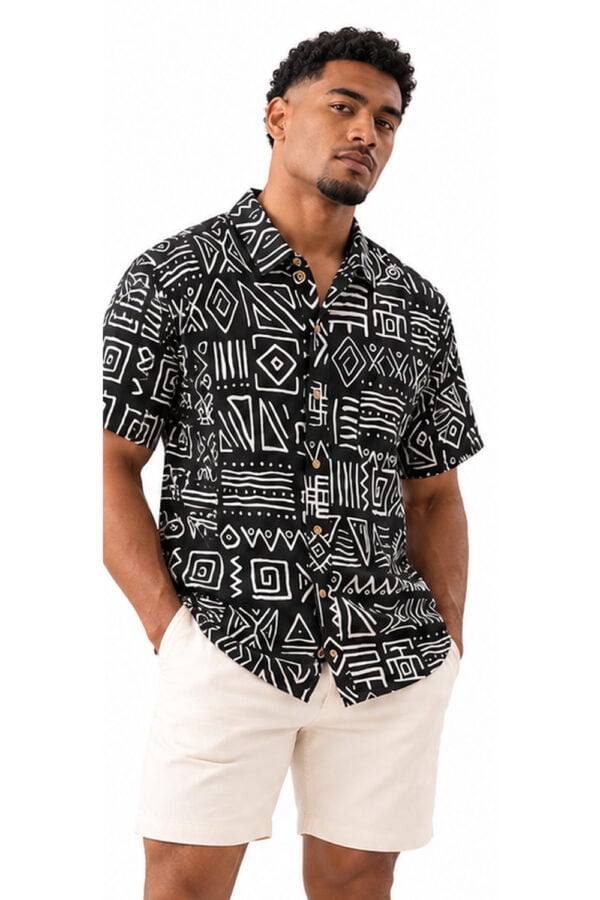 Island Haze Printed Short Sleeve Shirt