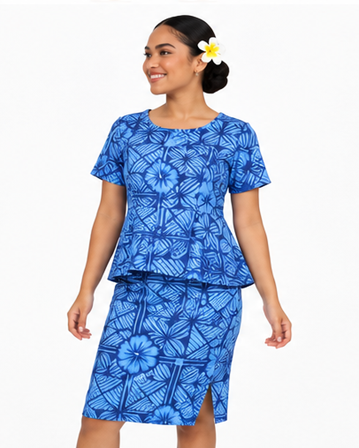 Ladies Polyester Bula Sulu Jaba Set Veikau
