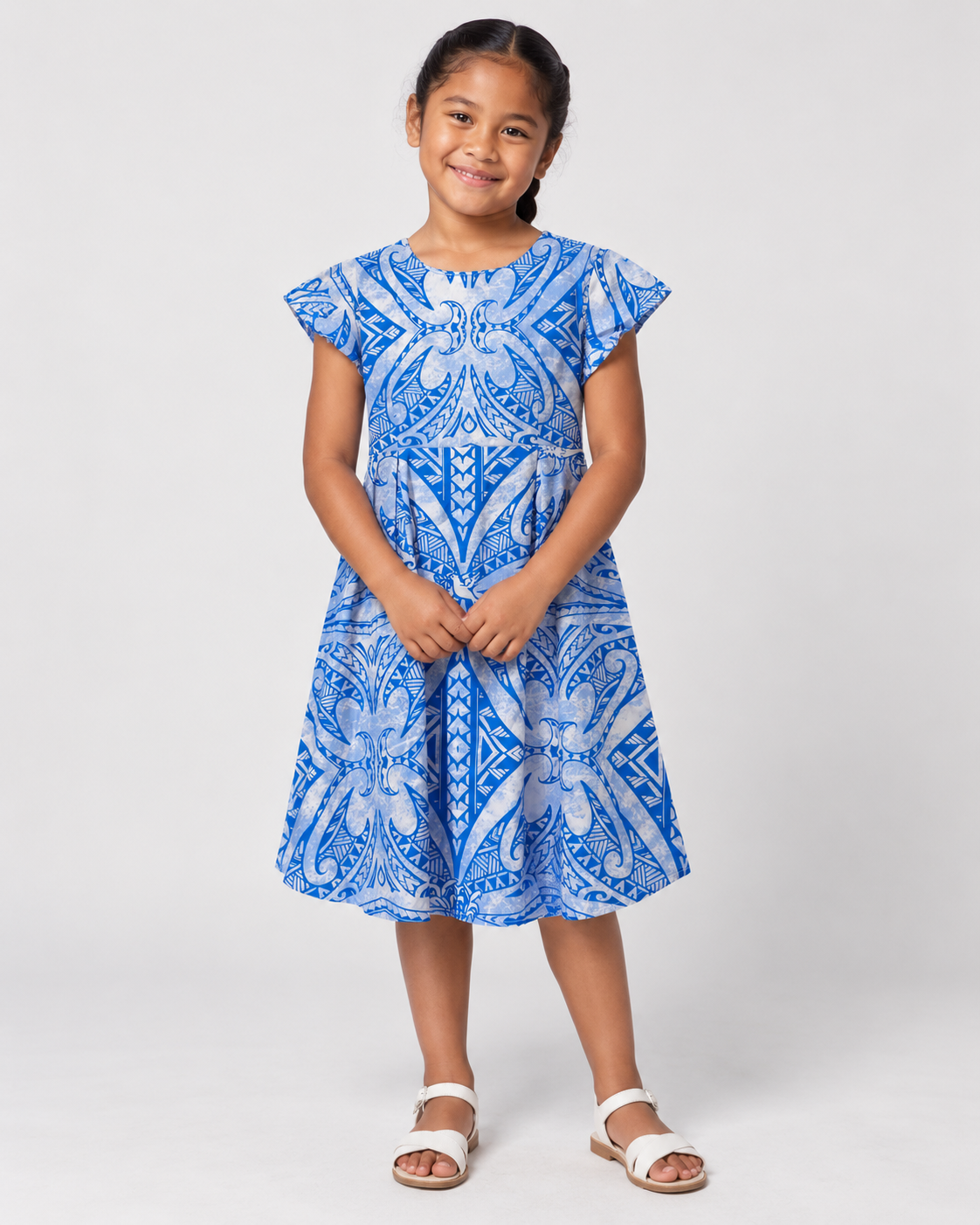 Girls Cotton Bula Flare Dress Vanua