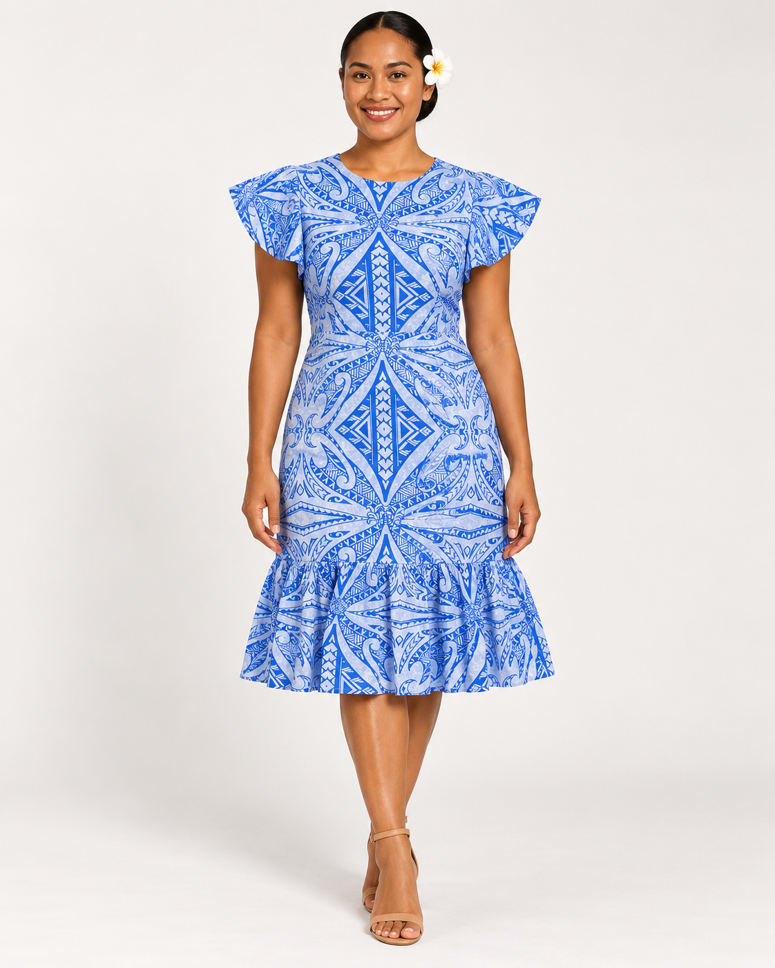 Ladies Cotton Bula V-neck Dress Vanua