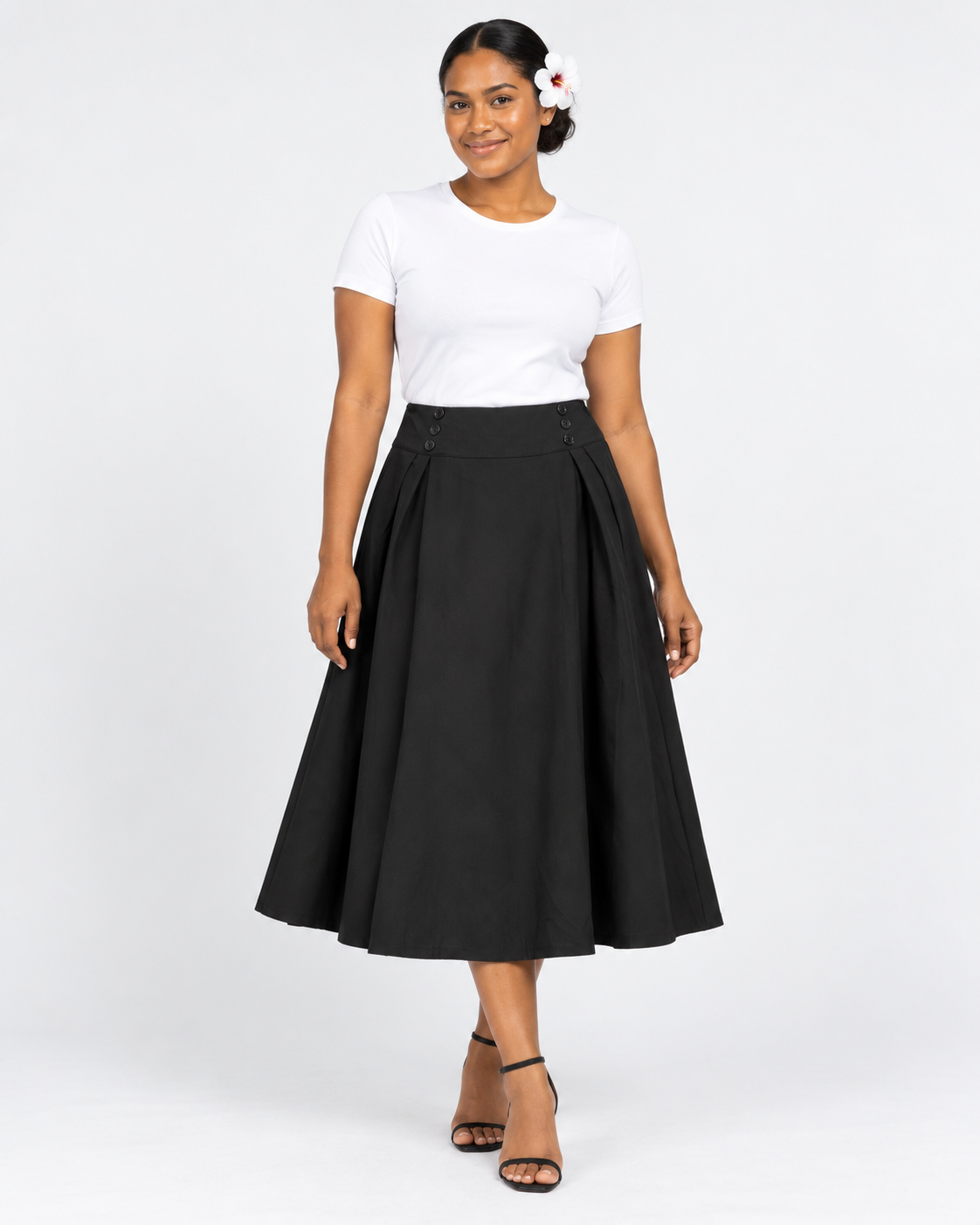 Pleated High Waisted Skirt
